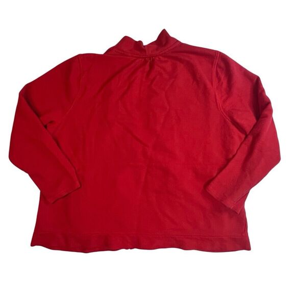 Talbots Cardigan Womens Petite XL Red Open Front Pocket Preppy Valentine Sweater - Picture 2 of 11